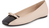 Thumbnail for your product : Prada Square-Toe Ballerina Flat, Cipria
