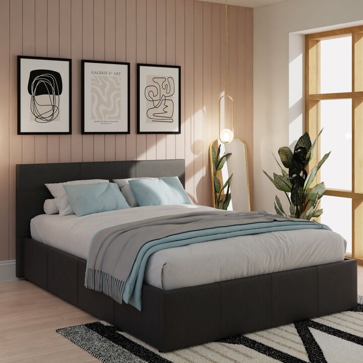 GFW Michigan Faux Leather Ottoman Bed Frame Black ShopStyle