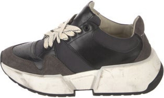 MM6 Maison Margiela Leather Low Top Sneakers Blue Rubber Trim Round-Toes with Mesh Accents Platform Lace-Up Closure at Uppers Includes Box Unfortunately, due to restrictions, this item may not be eligible for shipping in all areas.