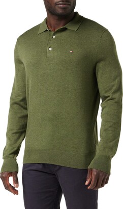 Tommy Hilfiger Men's Cotton Silk Knitted Polo Pullover Sweater - ShopStyle  Knitwear
