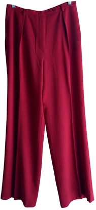 Ungaro Red Wool Trousers