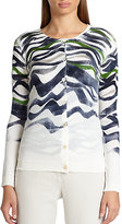 Thumbnail for your product : Piazza Sempione Printed Silk & Cashmere Cardigan
