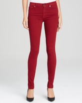 Thumbnail for your product : 7 For All Mankind Jeans - The Brushed Sateen Mid Rise Skinny in Cranberry