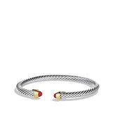 Thumbnail for your product : David Yurman Cable® Kids July Birthstone Small Bracelet with Ruby and Gold
