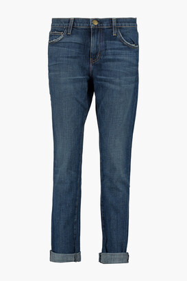 Current/Elliott The Rendezvous Distressed Mid-rise Slim-leg Jeans