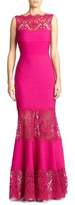 Thumbnail for your product : Tadashi Shoji Lace-Inset Sleeveless Gown