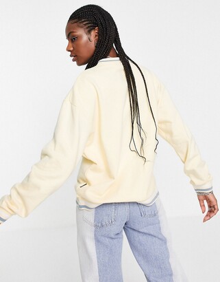 Kickers relaxed sweatshirt with embroidery and vintage stripe trim