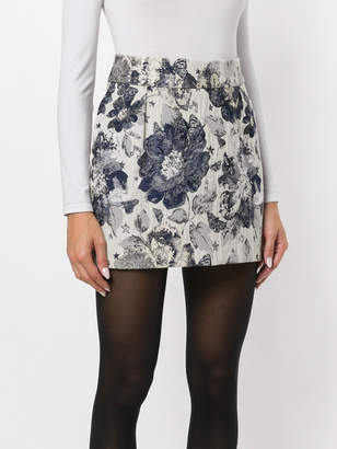 Piccione Piccione Piccione.Piccione floral embroidered fitted skirt