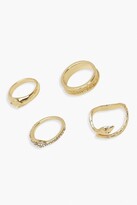 Thumbnail for your product : boohoo Snake Wrap Ring Pack