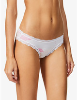 Thumbnail for your product : Stripe & Stare Flamingo-print high-rise briefs pack of four