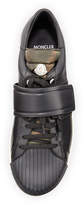 Thumbnail for your product : Moncler Men's Arnoux Leather Grip-Strap Sneakers, Charcoal