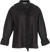Thumbnail for your product : J.W.Anderson Ruffled Paper Leather Top