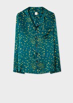 Thumbnail for your product : Paul Smith Women's Teal 'Stars' Print Silk Pyjama Set