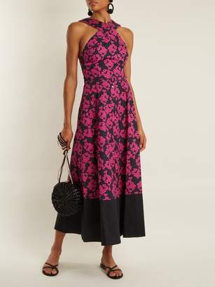 Borgo de Nor Gabrielle Bouquet Print Cotton Poplin Dress - Womens - Pink Print