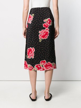 Simone Rocha Floral Midi Skirt