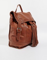 Thumbnail for your product : B.young Urbancode Leather Backpack In Vintage Style