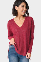 Thumbnail for your product : V-Neck Shimmer Tunic with High Low Hem