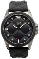 Thumbnail for your product : Juicy Couture Women's Stella Black Quilted Silicone Strap Watch 40mm 1901101