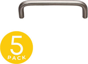 Sapphire Wire Style 5 in. (128 mm) Center-to-Center Modern Satin Nickel Cabinet Handle/Pull (5-Pack)