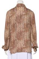Thumbnail for your product : Haute Hippie Printed Silk Button-Up Blouse