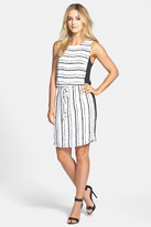 Thumbnail for your product : Vince Camuto Ikat Stripe Drawstring Waist Dress