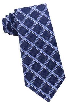 Michael Kors Asymmetric Grid Printed Tie