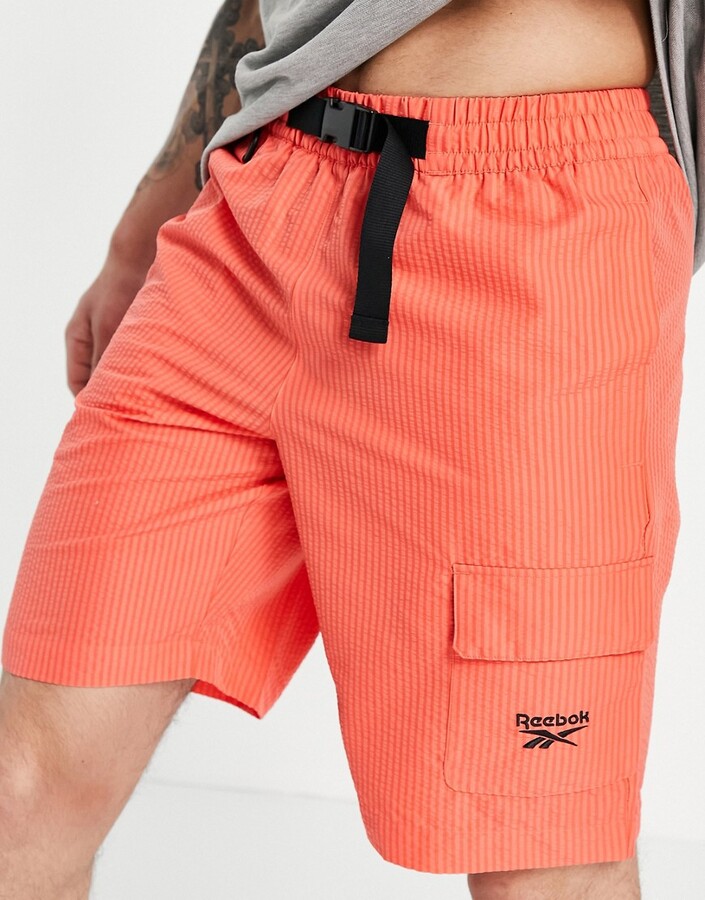 Reebok Classics woven cargo shorts in orange - ShopStyle