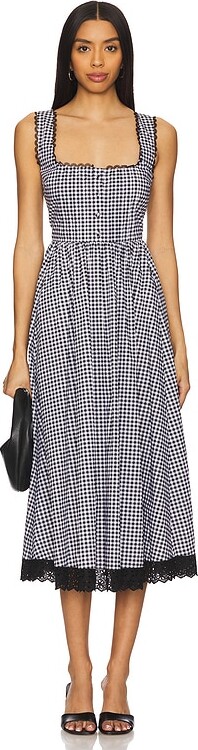 Caroline Constas Alanna Apron Midi Dress