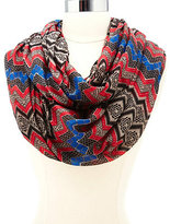 Thumbnail for your product : Charlotte Russe Multi-Color Diamond Chevron Print Infinity Scarf
