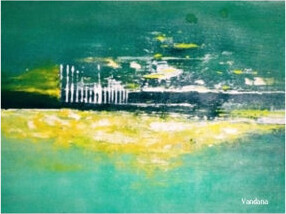 Exotic India Abstract Scenery | Acrylic On Canvas | By Vandana Satpute