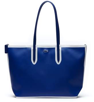 Lacoste Women's L.12.12 Concept Colorblock Petit Pique Large Zip Tote Bag