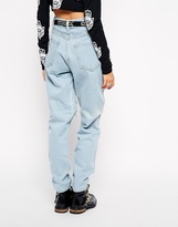 Thumbnail for your product : Your Eyes Lie Mom Jeans With Extreme Ripped Front