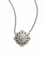 Thumbnail for your product : Judith Ripka Windsor White Sapphire, 18K Yellow Gold & Sterling Silver Pendant Necklace