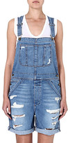 Thumbnail for your product : Current/Elliott Distressed denim dungarees