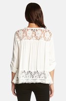 Thumbnail for your product : Karen Kane Lace Inset Roll Sleeve Blouse