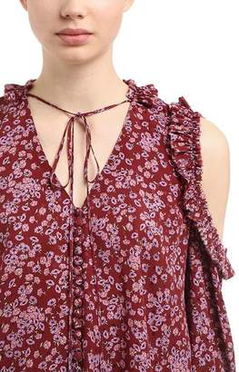 Magda Butrym Floral Print Silk Jacquard Shirt