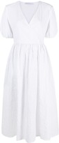 Thumbnail for your product : Harris Wharf London V-neck A-line skirt