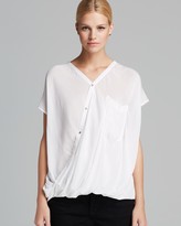Thumbnail for your product : Helmut Lang Top - Lush Voile Drape Angled
