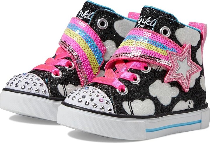 Skechers Twinkle Sparks - Shooting Star Brights 314775N (Toddler)  (Black/Multi) Girl's Shoes - ShopStyle