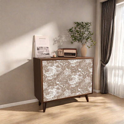 Corrigan Studio Tall Leg Decorative Cabinet with Pine Frame