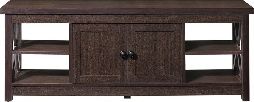 AndMakers59.06in.DarkWalnutWoodTVStandwith1StorageCabinetsFitsTV'supto65in.