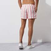 Thumbnail for your product : River Island Mens Pink stripe swim shorts