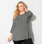 Thumbnail for your product : Avenue Angled Seam Stripe Top