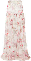 Giambattista Valli - Floral-print Silk-chiffon Maxi Skirt - Ivory