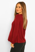 Thumbnail for your product : boohoo Maternity Long Sleeved Cross Strap Swing Top