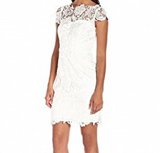 Decode 1.8 Women's Cap Sleeve Lace Dress with Illusion Neckline