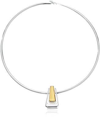 Robert Lee Morris Geometric Collar Two-Tone Pendant Necklace