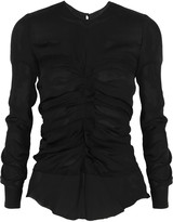 Thumbnail for your product : Isabel Marant Heather ruched silk-georgette top