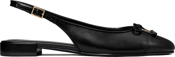 Tory Burch Leather Ballerina Shoes