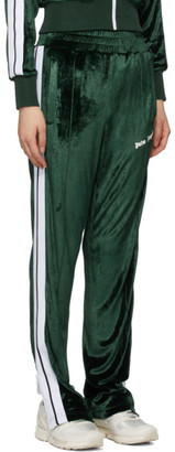 Palm Angels Green Chenille Lounge Pants